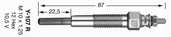 Свеча накаливания NGK 1229 (Y-107R)